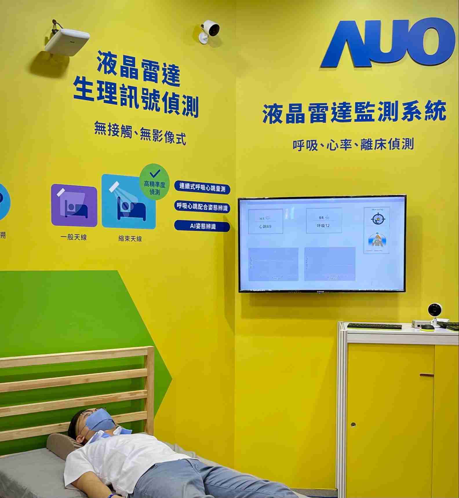 欧陆注册颐康「无接触生理监测雷达」，，，免除传统线路与贴片束缚，，，精准侦测呼吸、、、、心跳等重要生理讯号