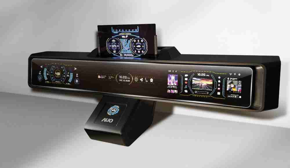 欧陆注册Micro LED沉浸式车舱显示方案结合 可卷式、、、可伸缩的Micro LED应用并可呈现不同的质感纹路，，展现人性化设计