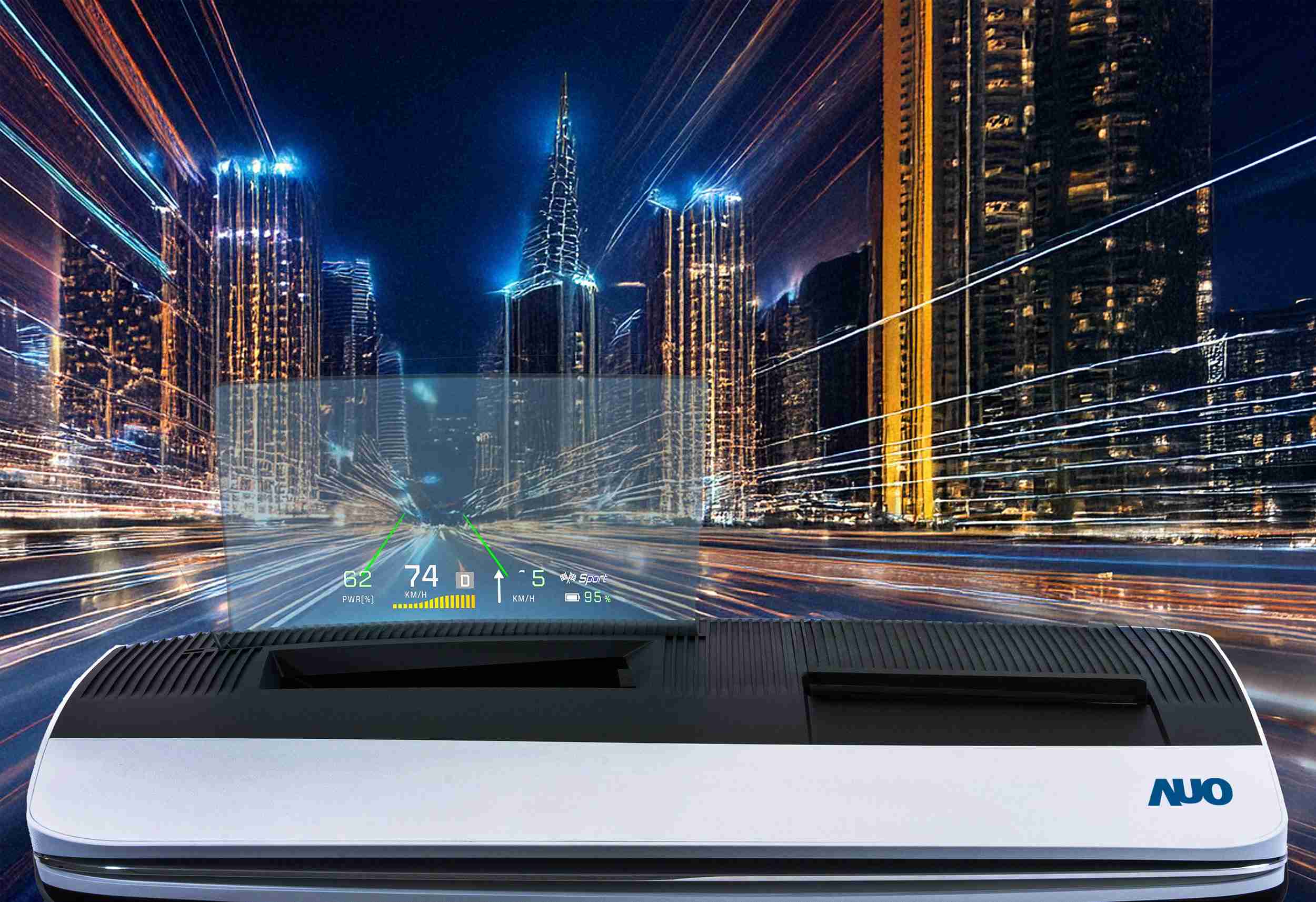 欧陆注册推出13吋Micro LED抬头显示器，，，，提供高入眼亮度、、高色彩饱和度的显示质量，，，在阳光下或黑暗中都清晰可见，，，，并利用Micro LED模块体积小的优势，，，，解决车用空间有限的痛点